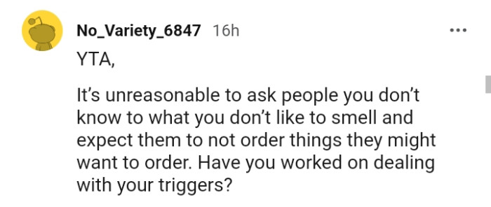 Expecting people to know what you don't like