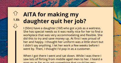 Protective Dad Faces Major Backlash For Making Teen Daughter Resign From Her Job Over Catcalls From Male Customers