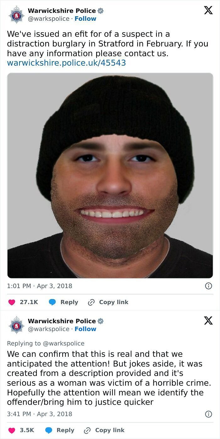 "Warwickshire Police Actually Just Posted This"