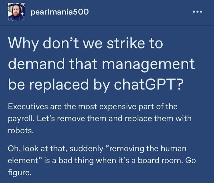 29. Replacing management with ChatGPT