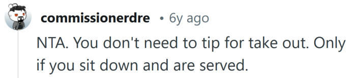 You only need to tip for sit down service.