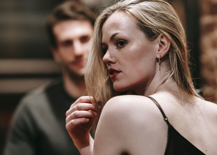 Acting weird suddenly in each other's presence