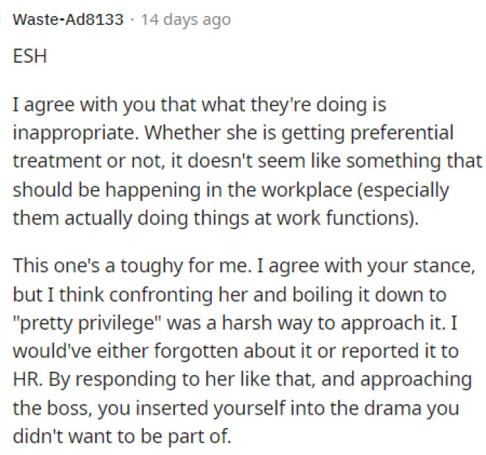 This person saw both sides of the issue and provided an opinion that reflected perspectives from both sides.