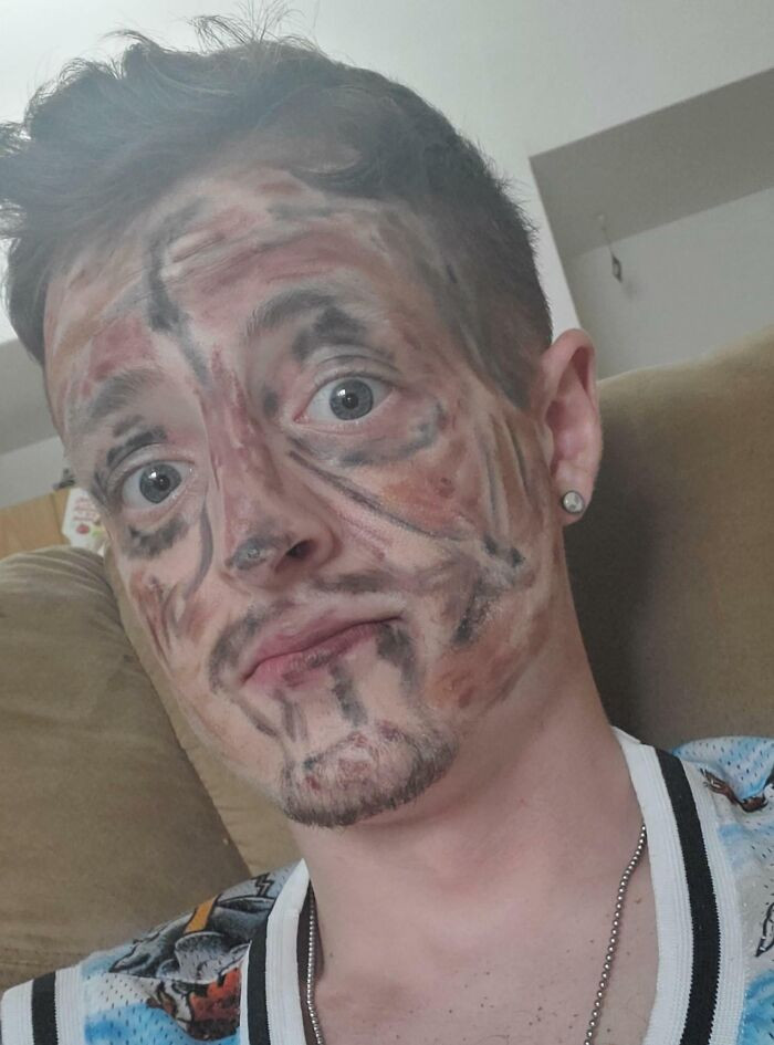 "I Let My Niece Do Make-Up On Me. Yep, I'm Her Favorite Uncle For Sure"