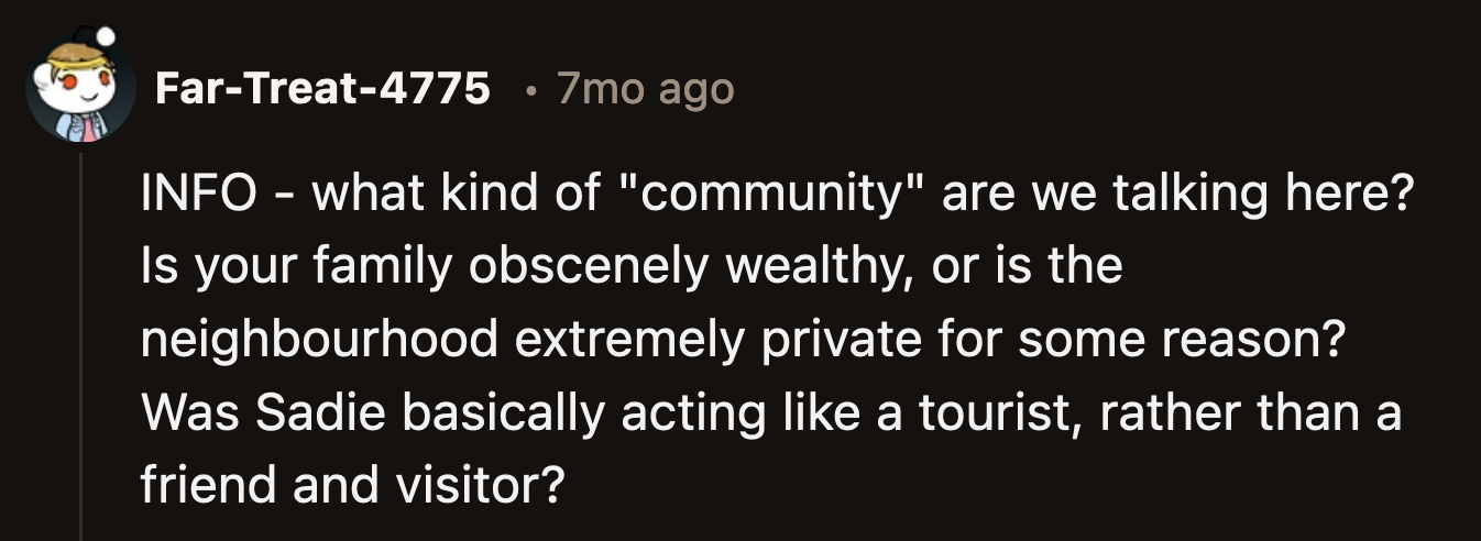 Redditors were curious about what OP meant when she said people in their 