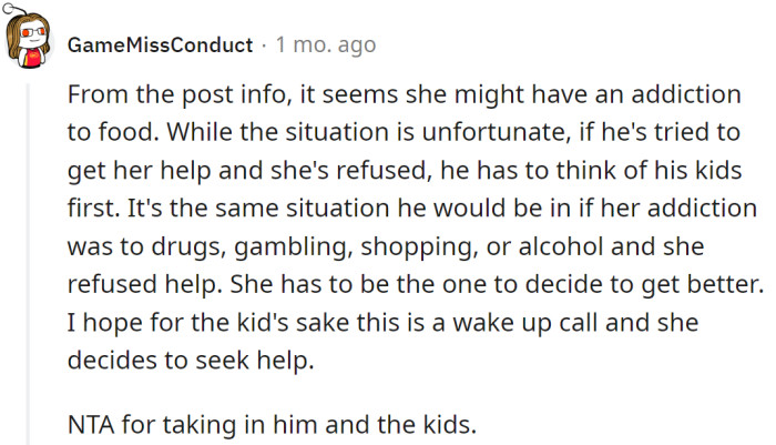 This might be her wake-up call to decide to get help