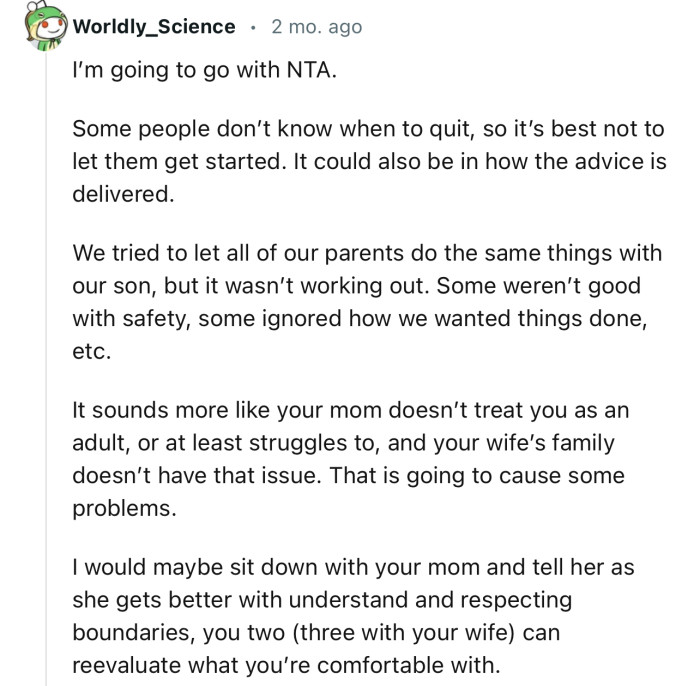“NTA. Some people don’t know when to quit, so it’s best not to let them get started.”