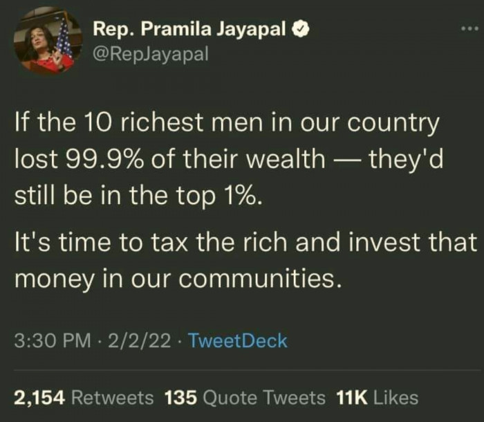 Take more from the rich to fund society