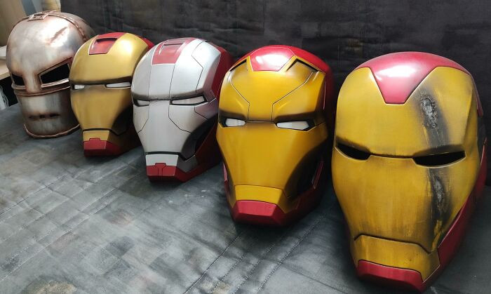 "Just Some Helmets I Have Made Over The Last Month And A Half"
