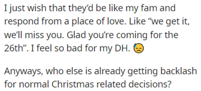 OP is disappointed by her in-laws' reaction