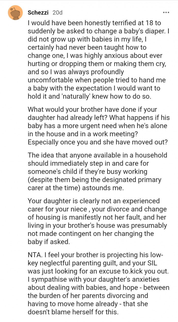 Your daughter is clearly not an experienced caregiver