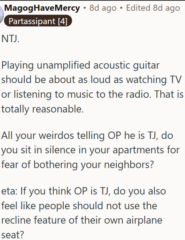 Playing acoustic guitar at home is not something you should feel guilty about
