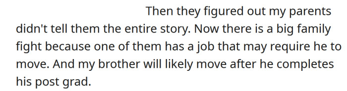 Now the whole family is fighting.