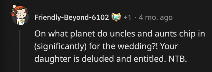 How many people are supposed to divvy up the $40,000 wedding bill?