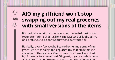 Man Freaks Out When Groceries Start Shrinking—Accuses Girlfriend Of Pulling Off Miniature Food Prank