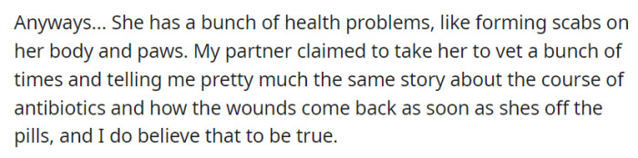 Bianca had a lot of recurring health problems, however.