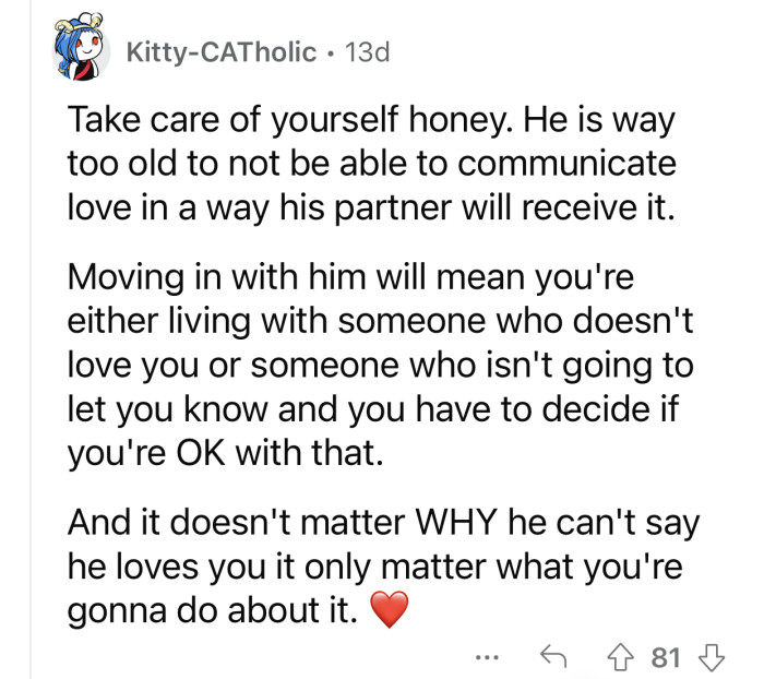 OP's boyfriend is old enough to to communicate his feelings properly.