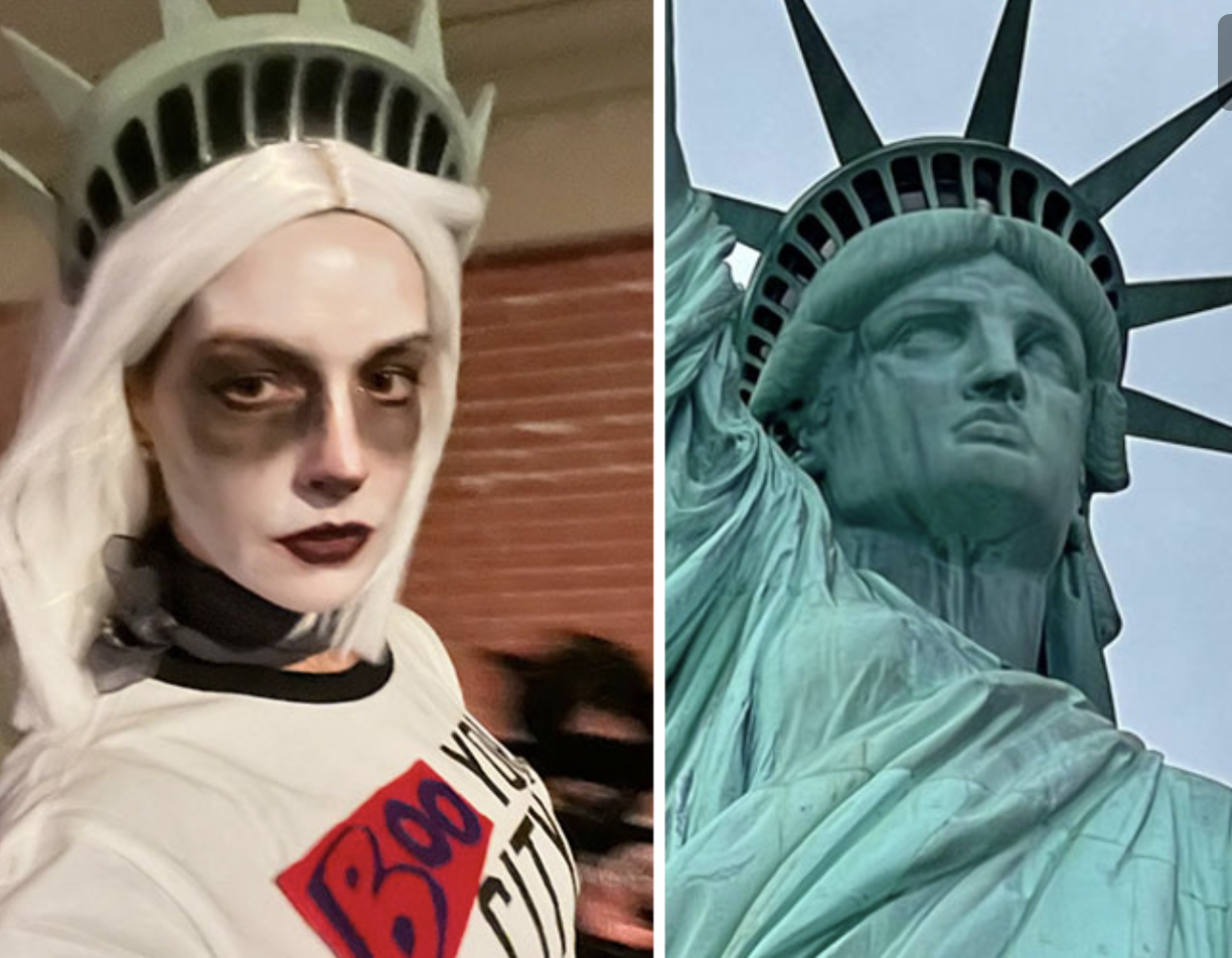 21. Anne Hathaway as the Statue of Liberty