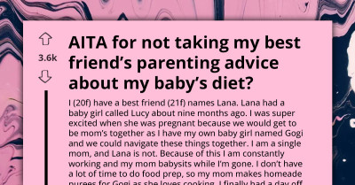 Redditors Criticize Young Mom For Snapping At Best Friend Concerned About Baby's Diet