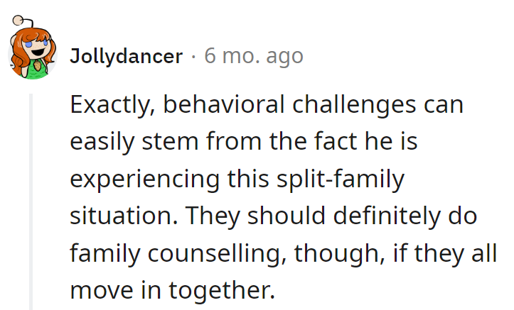 Split-family situations can stir up behavioral challenges. Family counseling when they all move in together? Great minds think alike!
