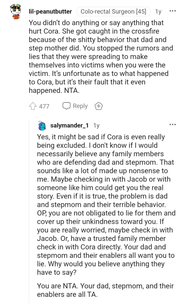 The OP Stopped the Rumors and Lies That They Were Spreading