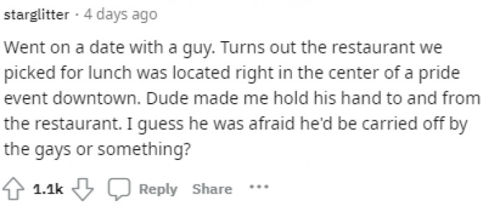 1. Dude made me hold his hands