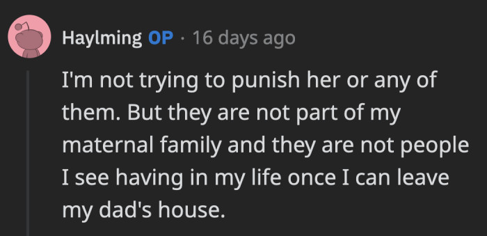 OP said that's not her motivation at all. It's simple: her half-sister has no ties to her maternal side of the family and, by extension, the heirloom cookbook.