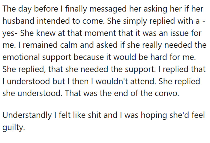 The next day, Mary showed up without her husband