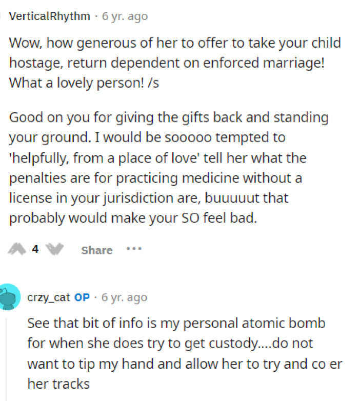 It seems like OP is pretty well-versed in what she needs to do to protect her family and keep her kids safe from her.