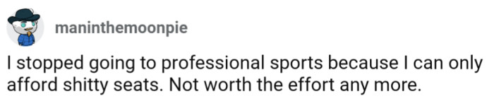 19. Professional sporting events