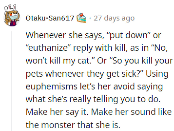 Avoid the euphemisms