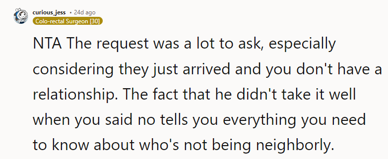 Who's not being neighborly?