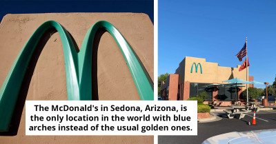 Uncovering The Mystery Of The World's Only Blue-Arched McDonald's