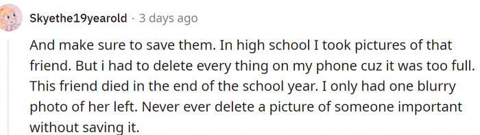 And don't lose those photos.