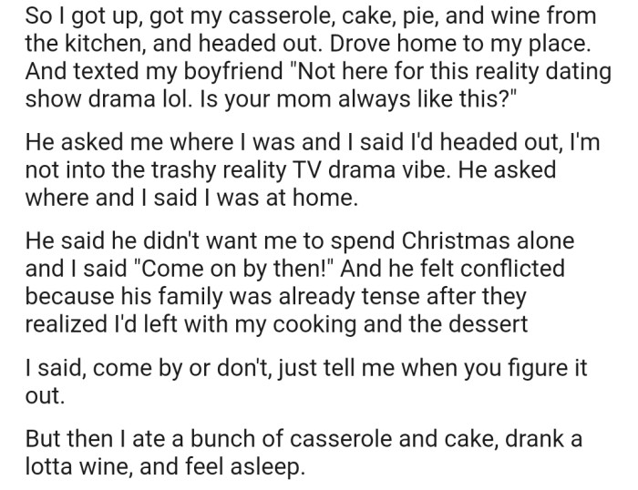 She got upset and left her boyfriend's house without informing anyone