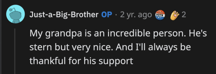 A lot of Redditors admired OP's grandpa.