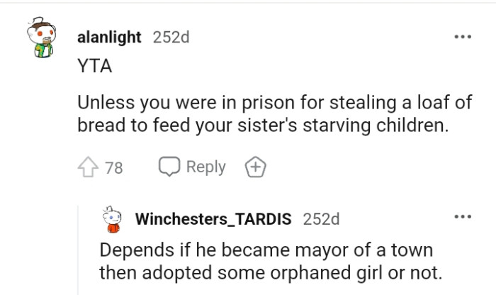 OP's the AH for this redditor