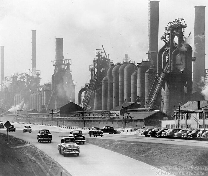 Pittsburgh Northside Steel Works, 1950s. Demolished In The 1980s