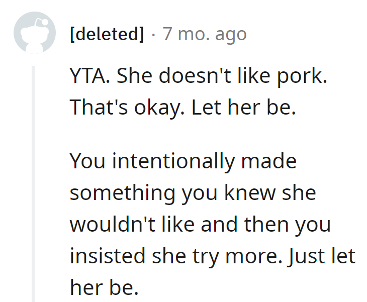 Stirring the pot, but not in a good way: YTA for tempting pork fate.