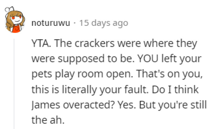 Literally OP's fault