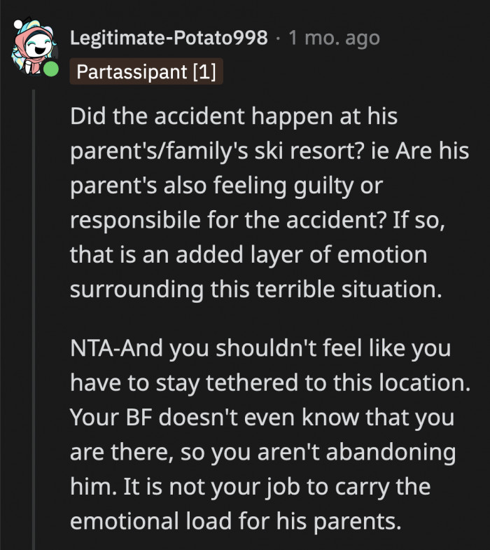 It would make an awful situation even more awful if the accident did occur at their family's ski lodge.