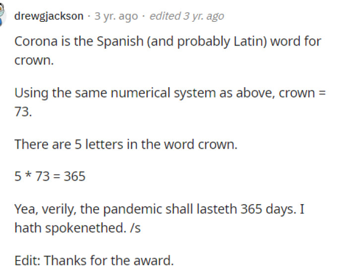 Many people came to the comments to make fun of whoever decided to do this ridiculous math to get this number combination.