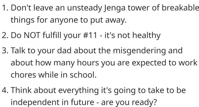 OP should do the following, according to one Redditor: