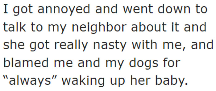 The two neighbors confronted each other.