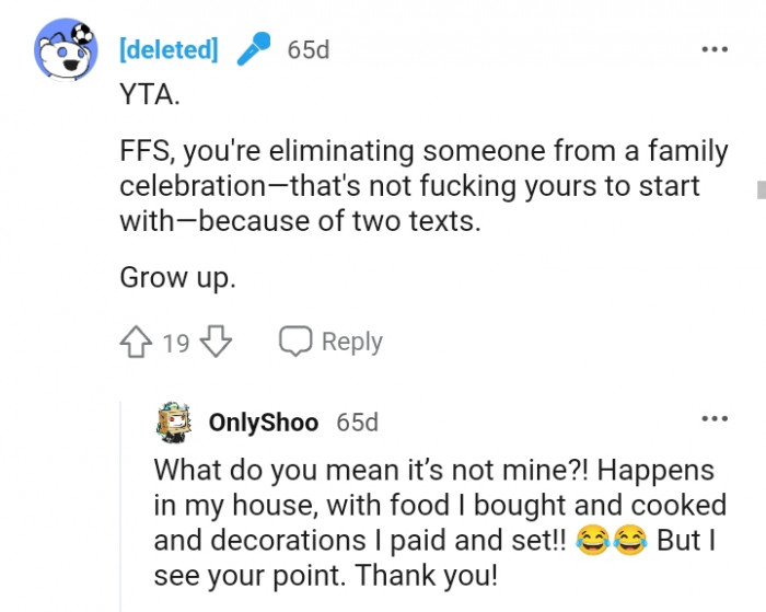 That's not yours to start with.