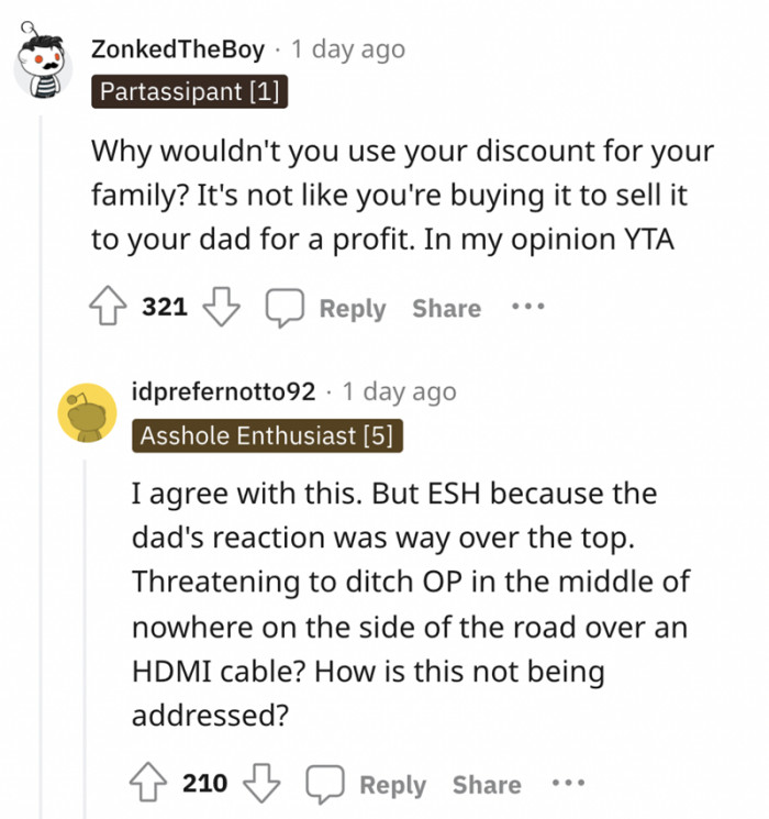 The OP may think that she's doing the right thing, but Redditors think otherwise.