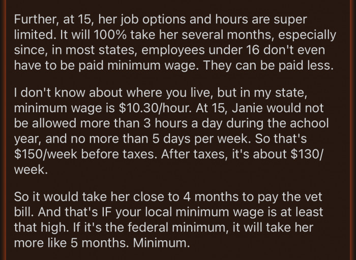 At 15, job options are pretty limited.