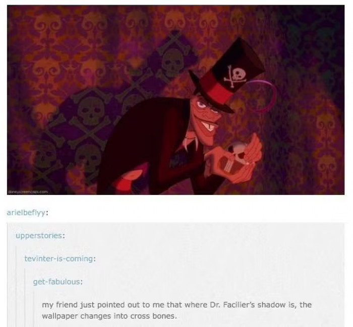 7. The small details can reveal a lot about a person, even as they're already singing an evil song