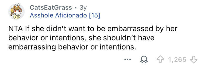 Stop being embarrassing!