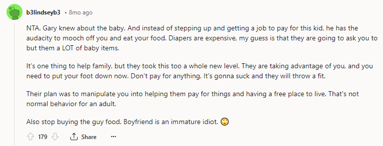 Gary knew about the baby